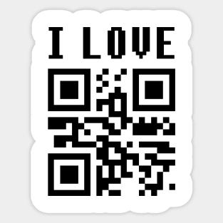 QR Code I Love january Sticker